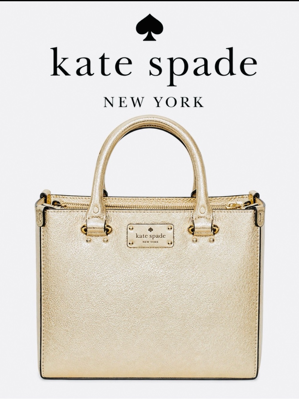 kate spade Metallic Gold Leather Satchel